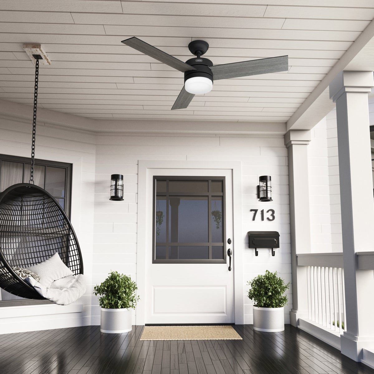 NEW - Hunter Exeter 54” 3-Blade Indoor / Outdoor Ceiling Fan  - Retail $150
