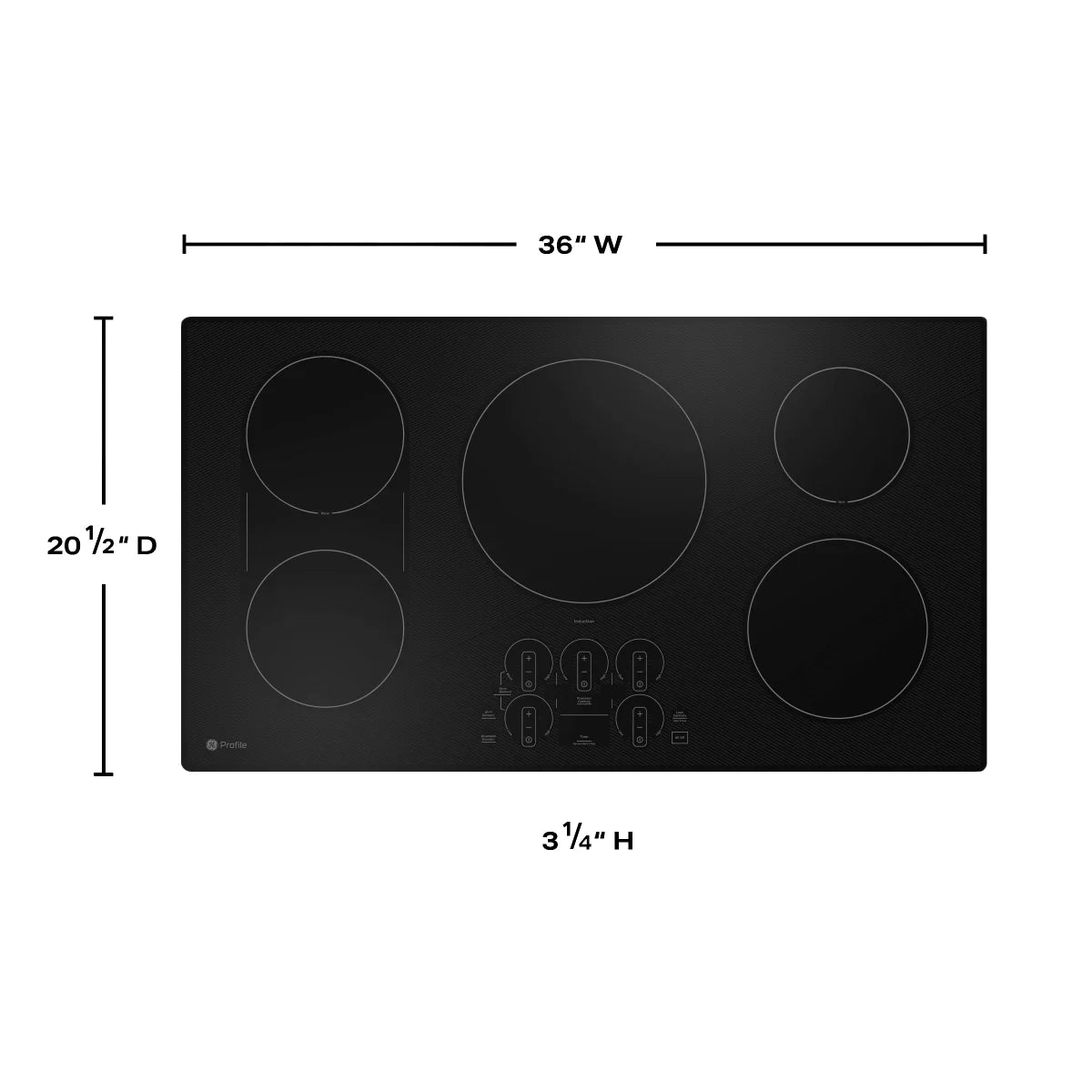NEW - GE Profile 36" Built-In Touch Control Induction Cooktop - Retail $2099