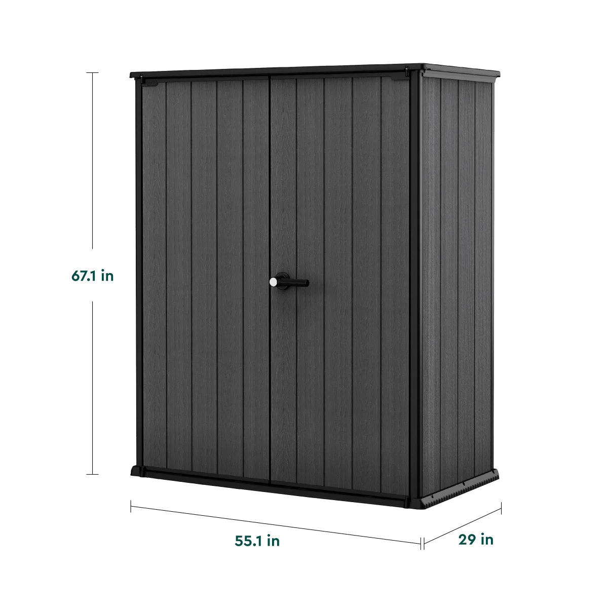 NEW - Keter Cortina Alto Premium Modern Vertical Outdoor Storage Shed - Retail $359