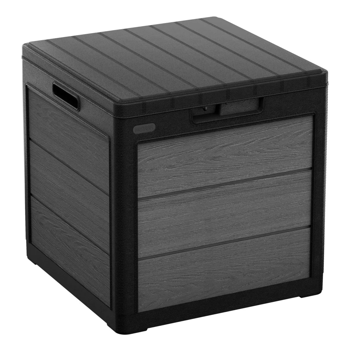 Keter Cortina 30 Gallon Resin Deck Box for Patio Outdoor Storage, Grey - Retail $59