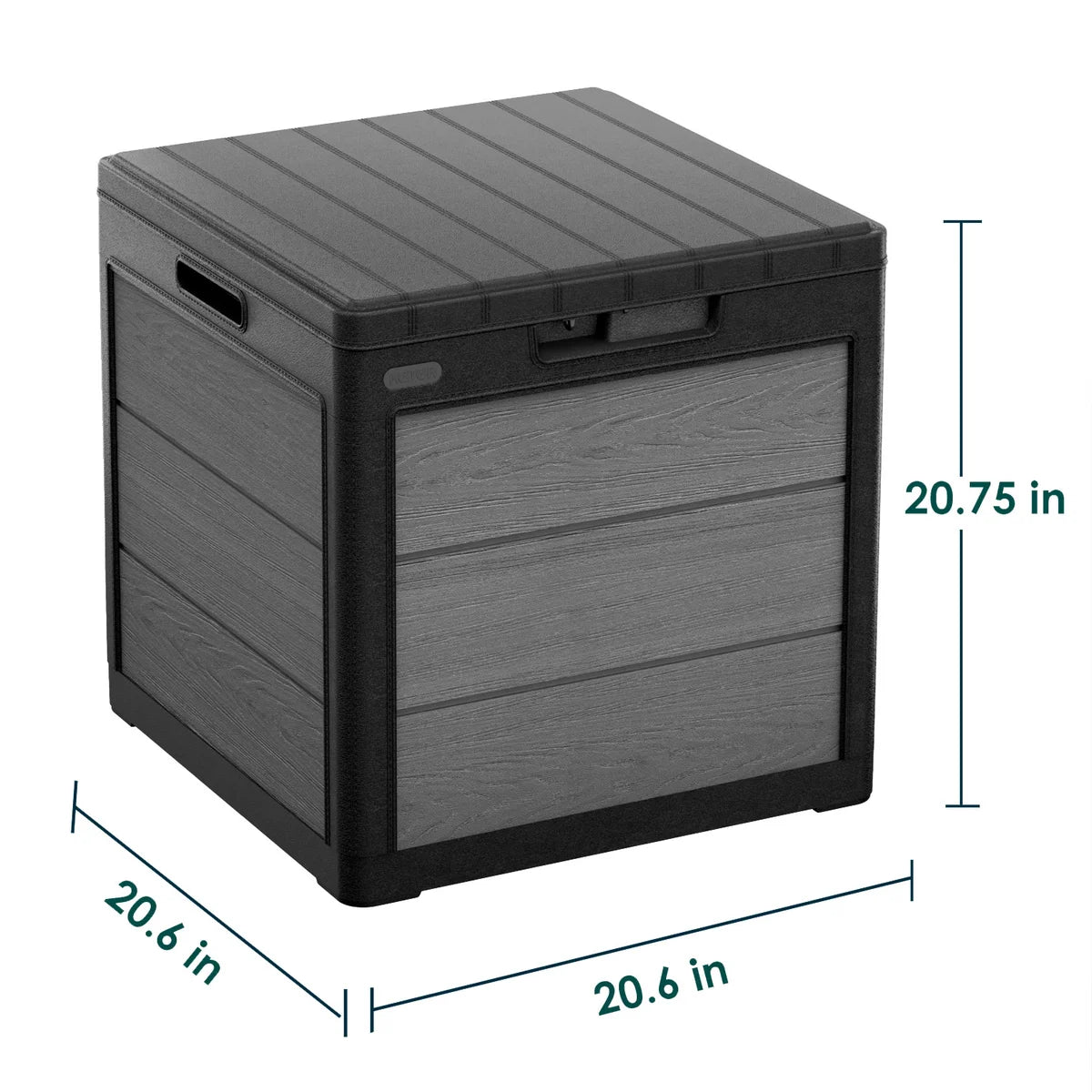 Keter Cortina 30 Gallon Resin Deck Box for Patio Outdoor Storage, Grey - Retail $59