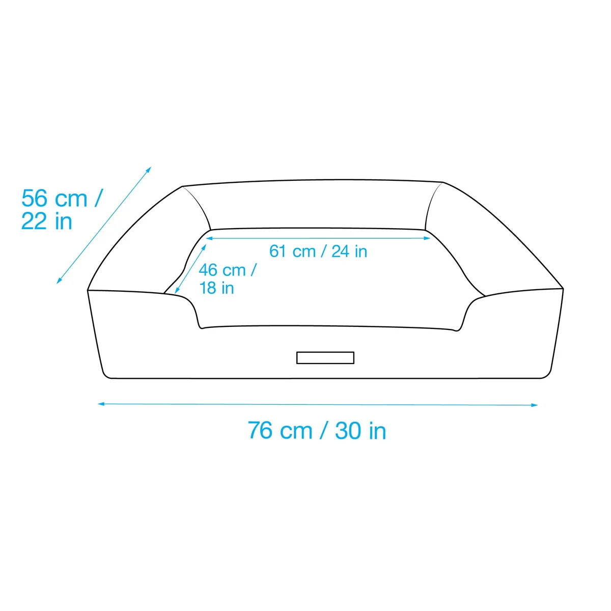 NEW - Kirkland Signature Tufted Cuddler Pet Bed, Brown Faux Leather- Retail $34