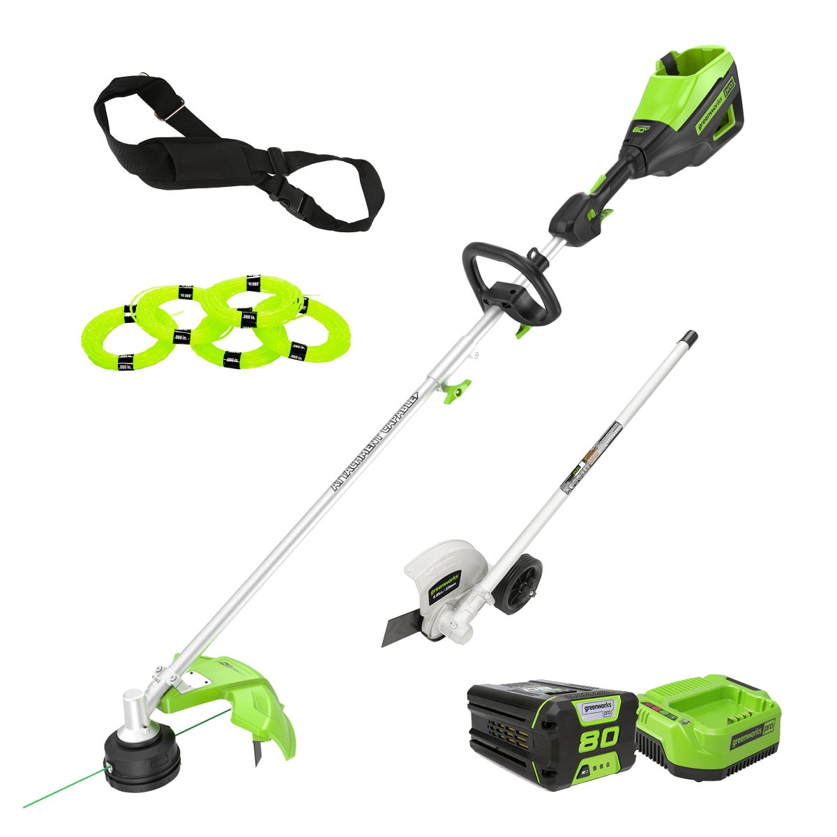 NEW - Greenworks 80V Attachment Capable 16" Trimmer/Edger