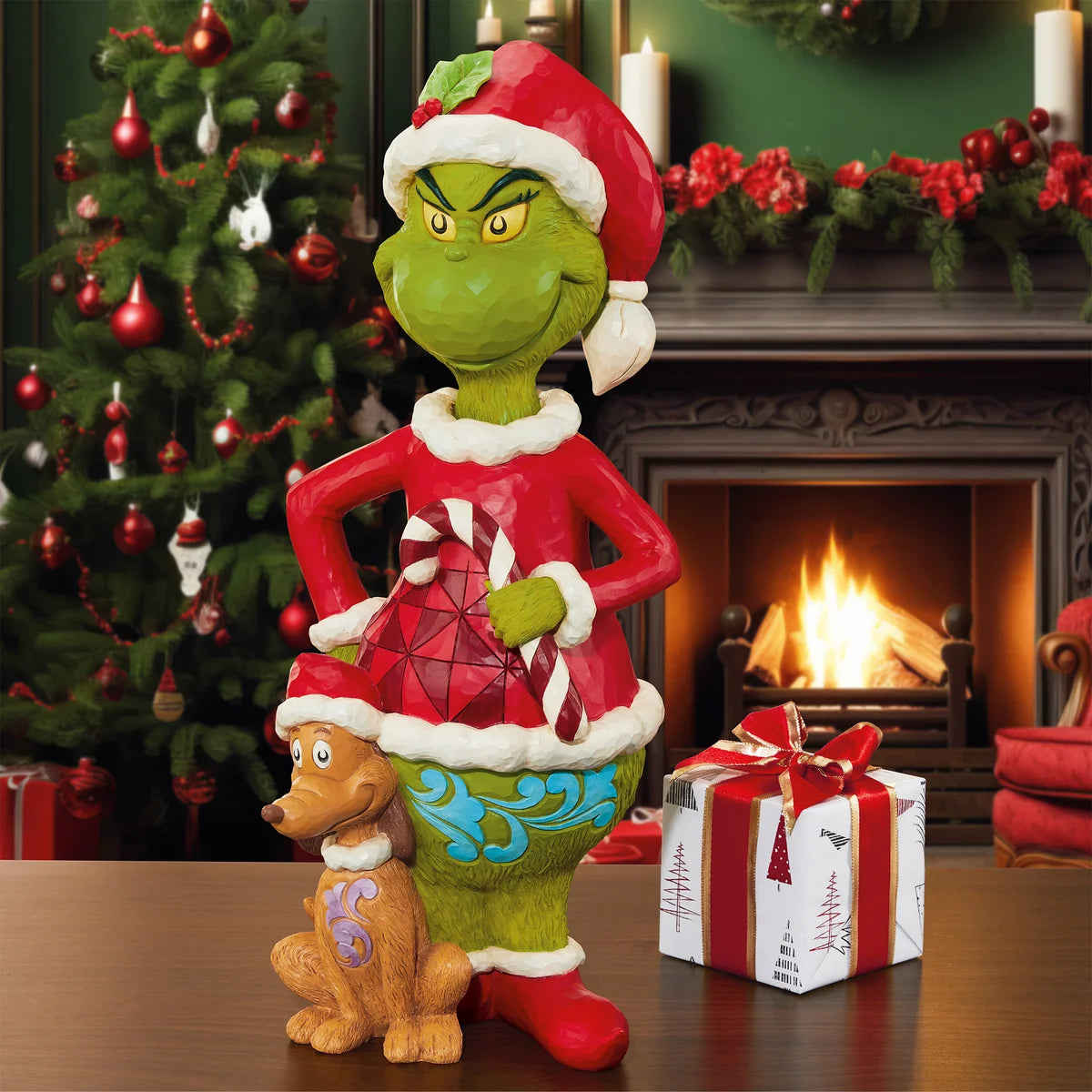 NEW - 50.8 cm (20 in.) Christmas Grinch and Max by Jim Shore - Retail $80