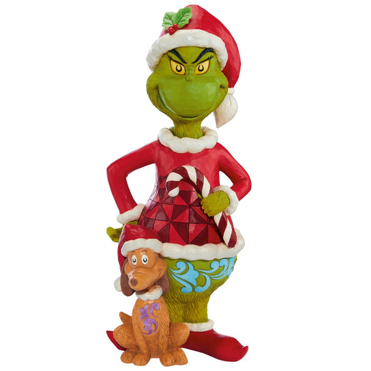 NEW - 50.8 cm (20 in.) Christmas Grinch and Max by Jim Shore - Retail $80