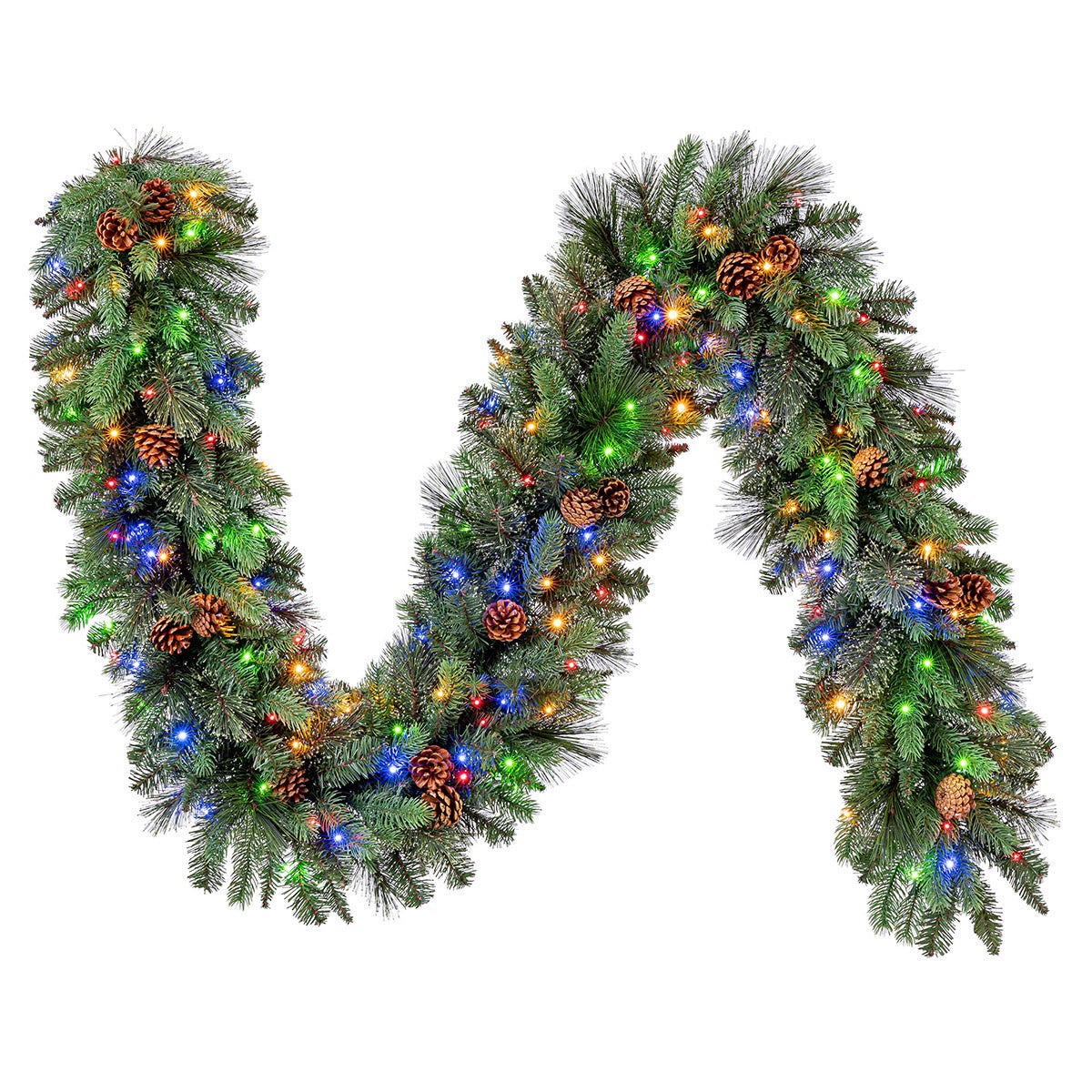 9’ Pre-lit LED Greenery Artificial Garland - Retail $60