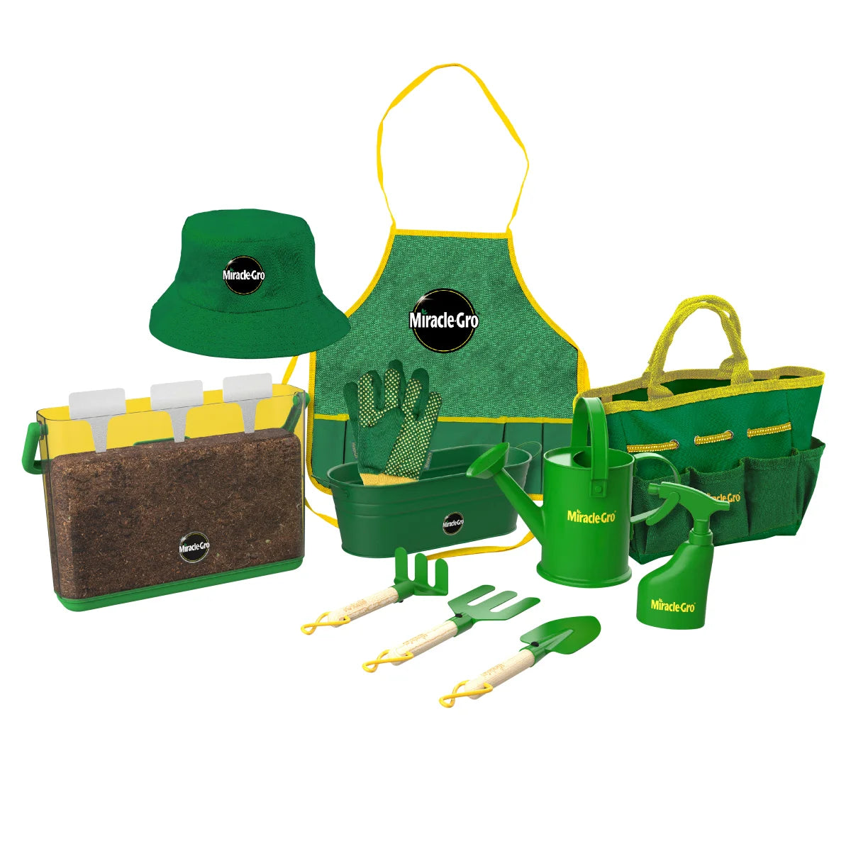 Miracle-Gro Kids' Garden Tool Set with Flower & Vegetable Seeds - Retail $30