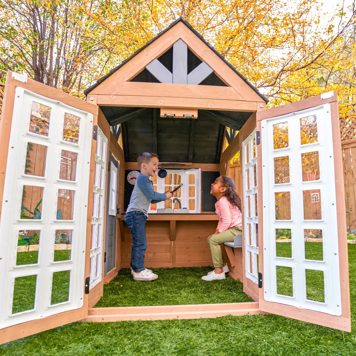 NEW - KidKraft Atrium Outdoor Playhouse - Retail $479