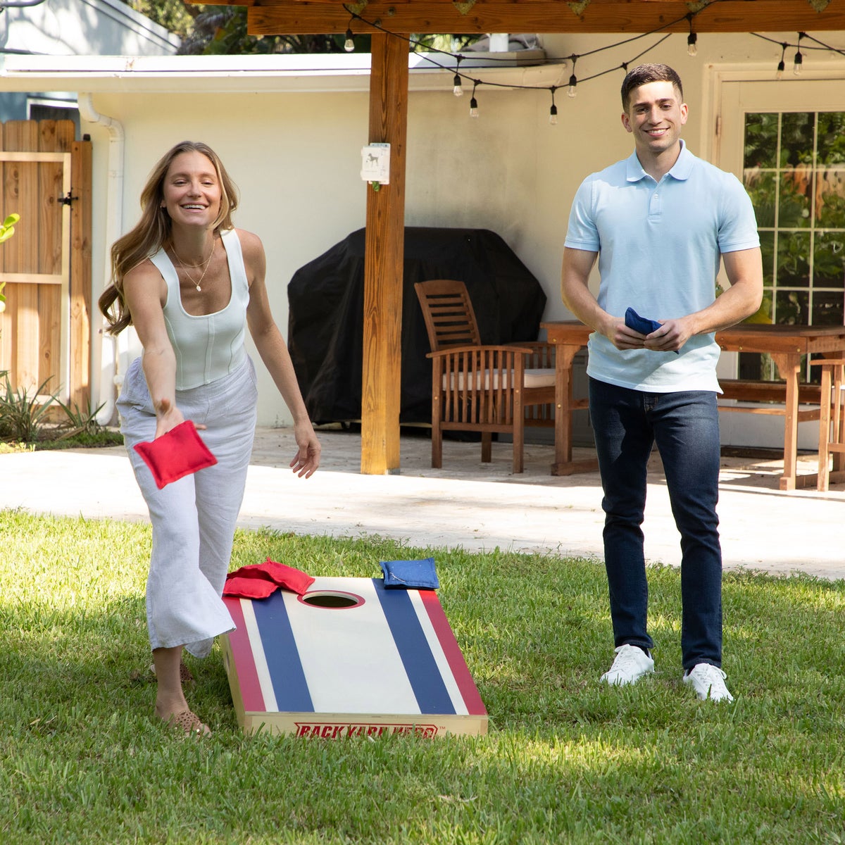 Backyard Hero Official Size Cornhole Set