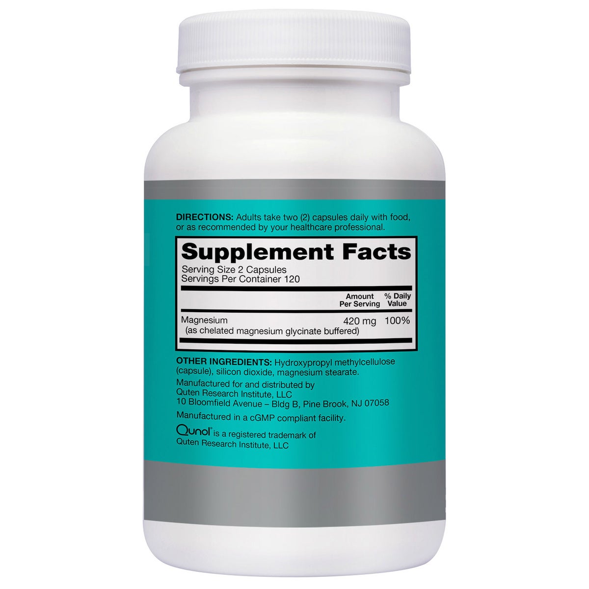 Qunol Extra Strength Magnesium 420 mg, 240 Capsules