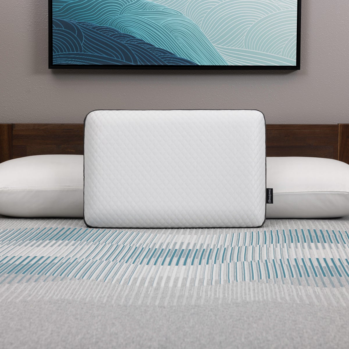 Beautyrest DualCool Carbon Fiber Memory Foam Pillow with AquaCool Technology - Retail $45