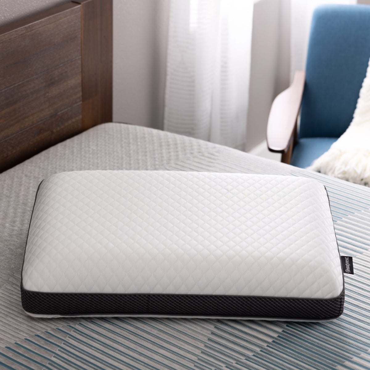 Beautyrest DualCool Carbon Fiber Memory Foam Pillow with AquaCool Technology - Retail $45