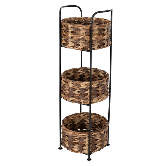 Seville Classics 3-Tier Storage Basket Tower - Retail $38