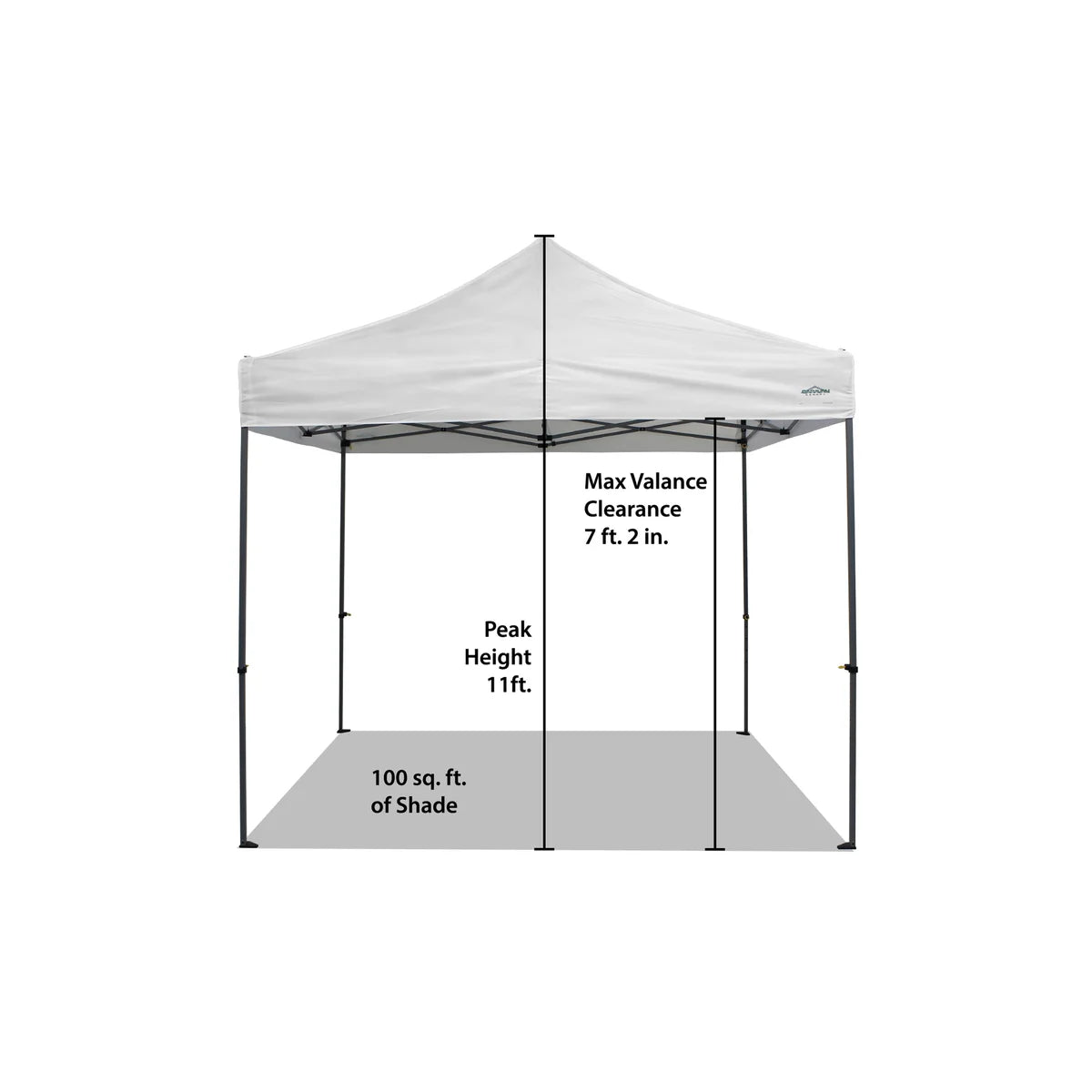 Caravan Canopy Hybrid-X Instant Canopy Kit, 10ft x 10ft, White- Retail $159