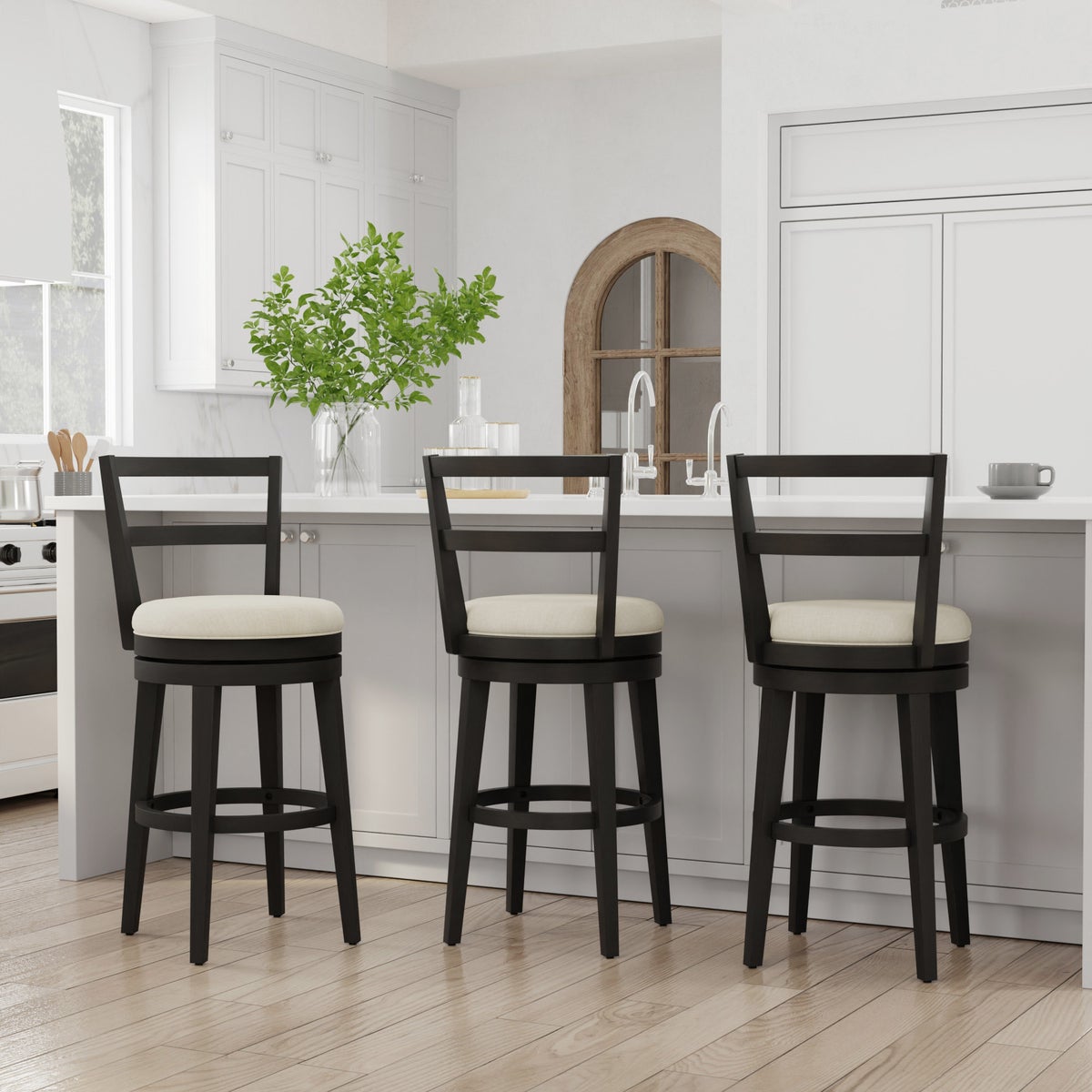NEW - Fletcher Bar Height Swivel Stool