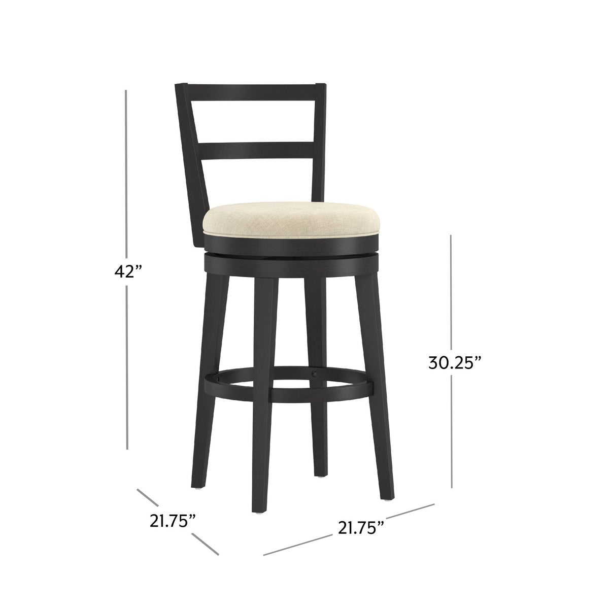 NEW - Fletcher Bar Height Swivel Stool