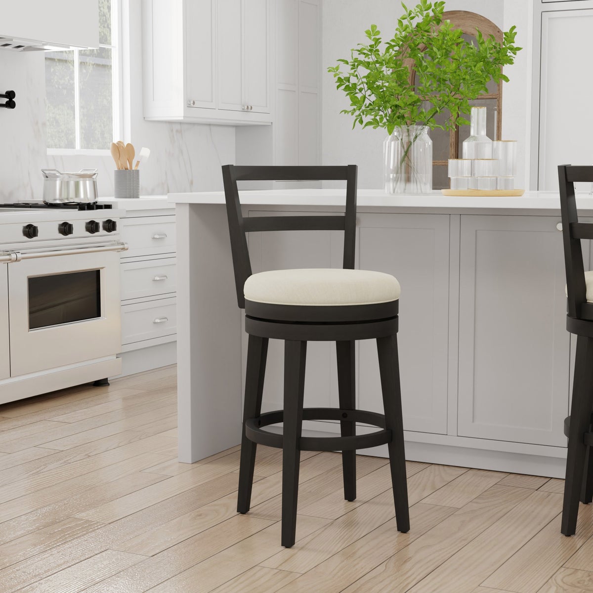 NEW - Fletcher Bar Height Swivel Stool