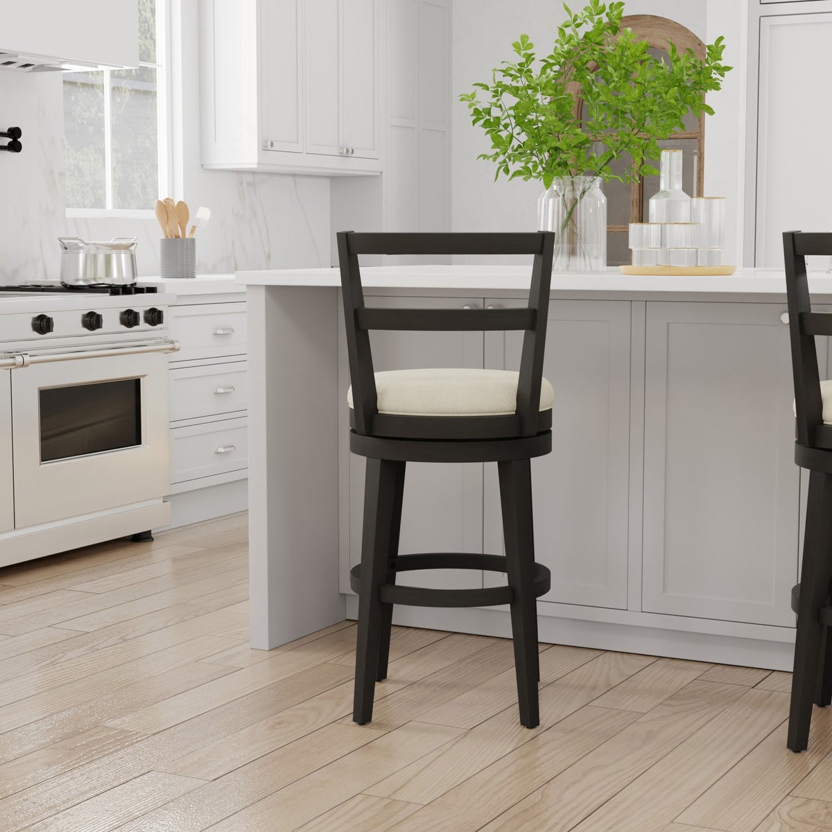 NEW - Fletcher Bar Height Swivel Stool