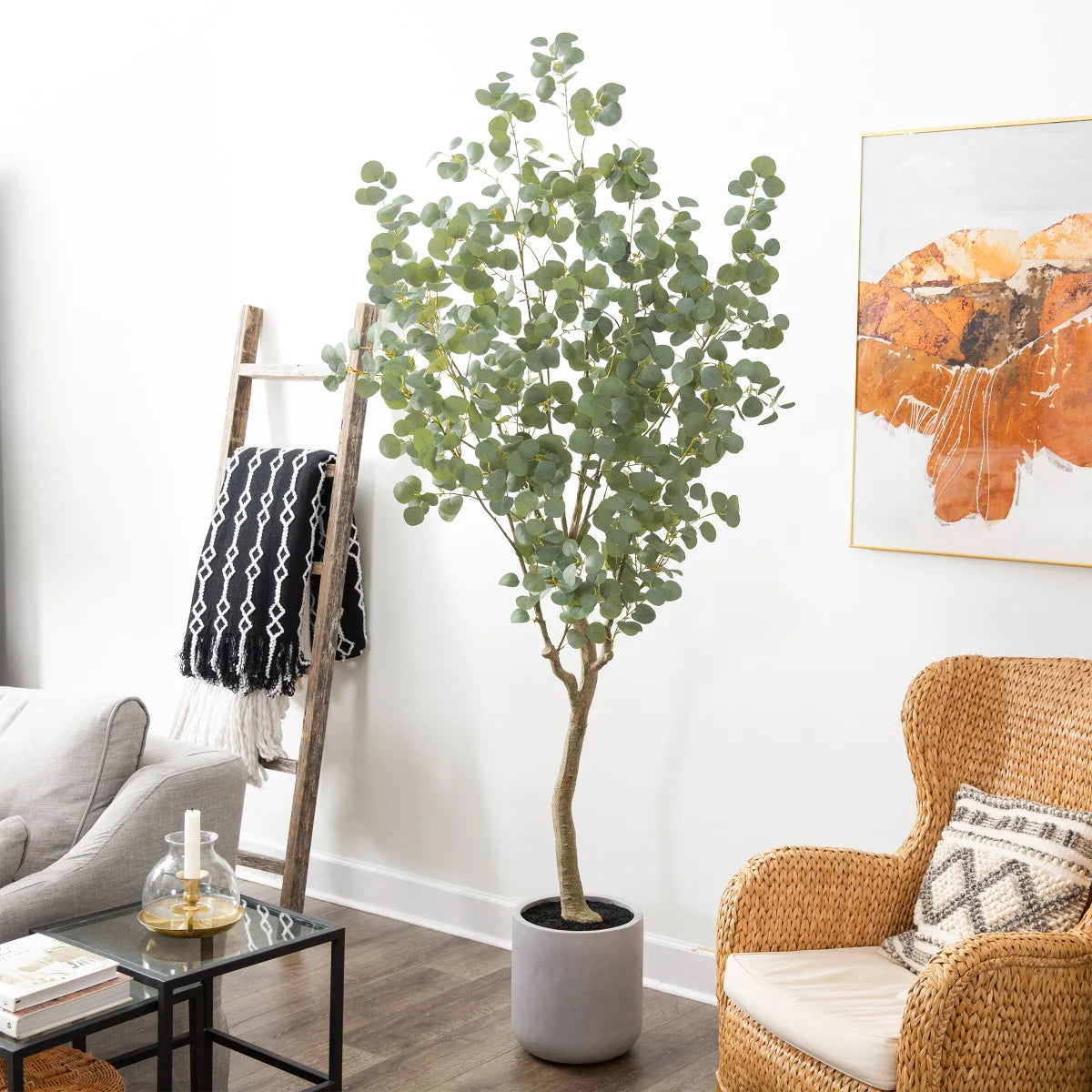 Faux 7.5ft Eucalyptus Tree - Retail $249