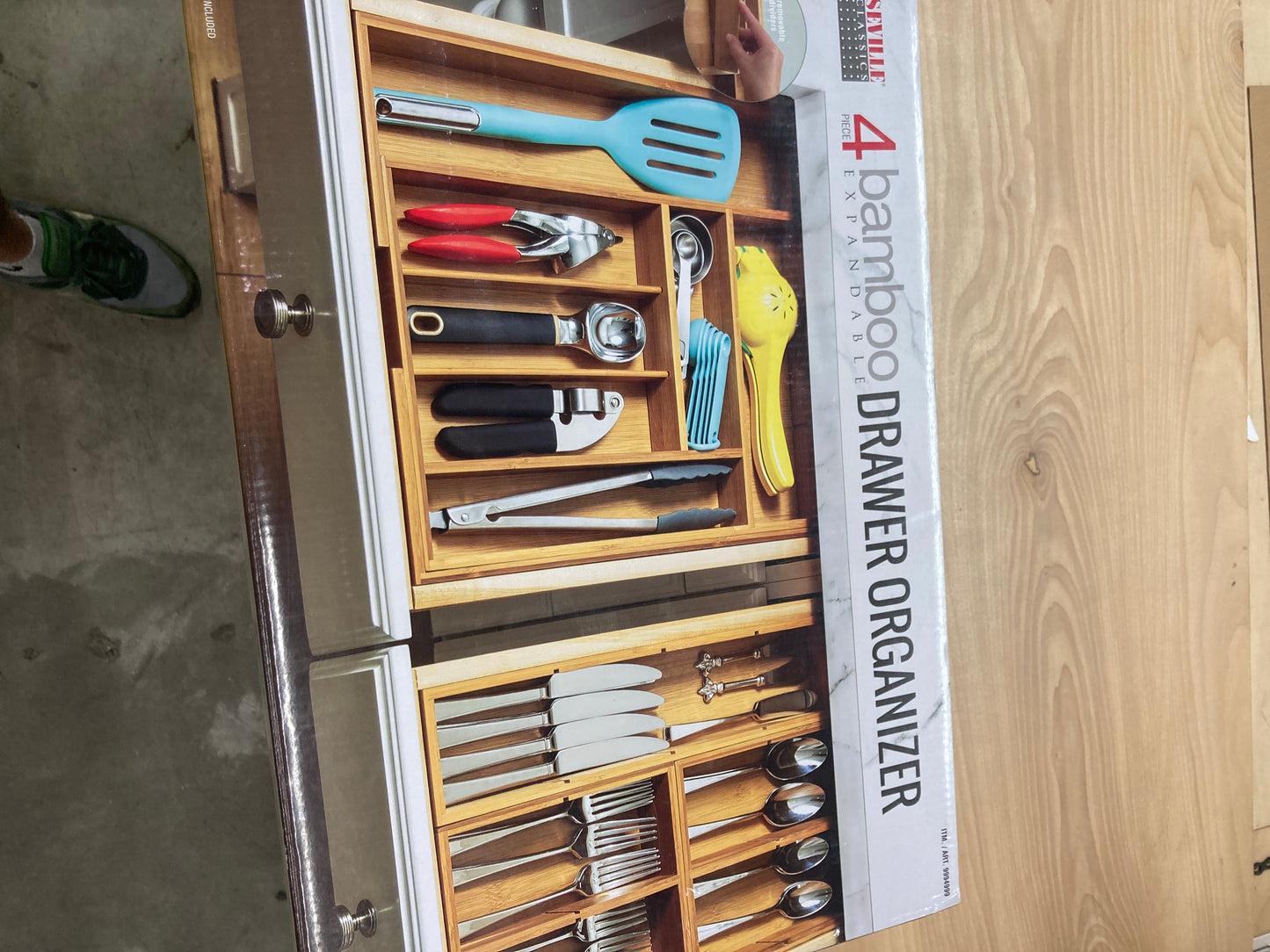 Seville Classics 4-piece Bamboo Expandable Drawer Organizer - Retail $39 Default Title