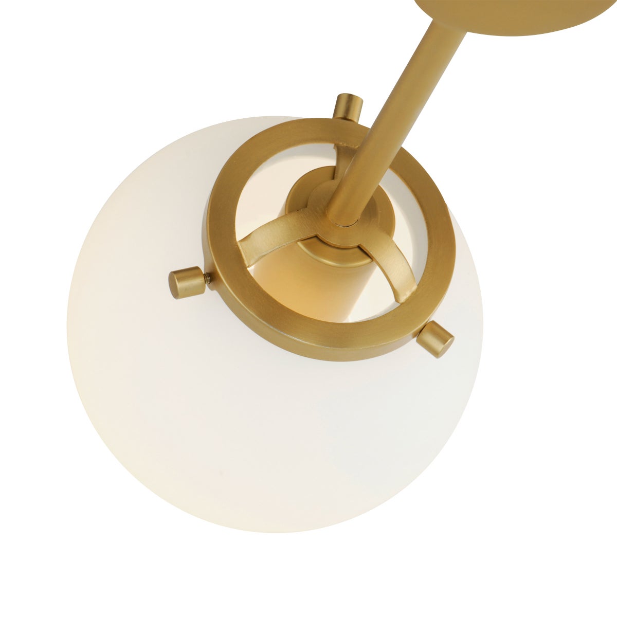 Bistro 6-Light Satin Brass Chandelier with LED Bulbs Included