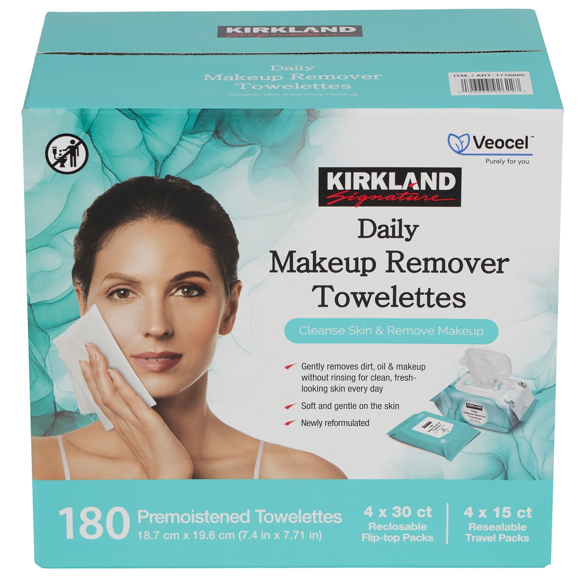 Kirkland Signature Daily Makeup Remover Towelettes, 180-count - Retail $16