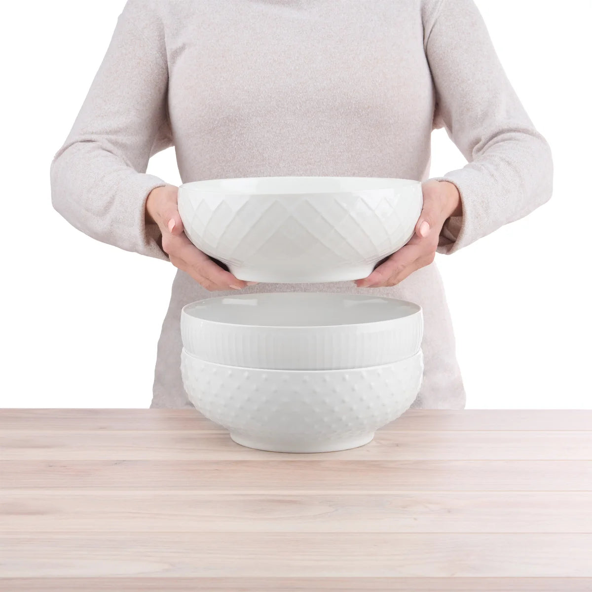 Trudeau Serving Bowls, 3-piece - Retail $22