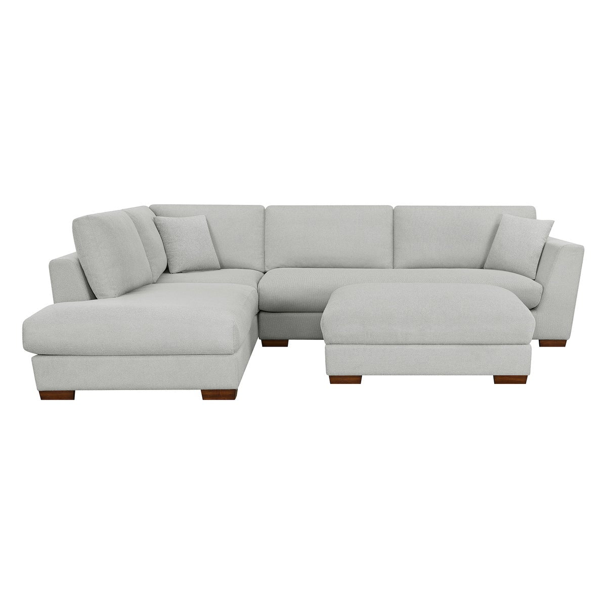 Henredon Larkin House Deep Seating Fabric Sectional with Storage Ottoman