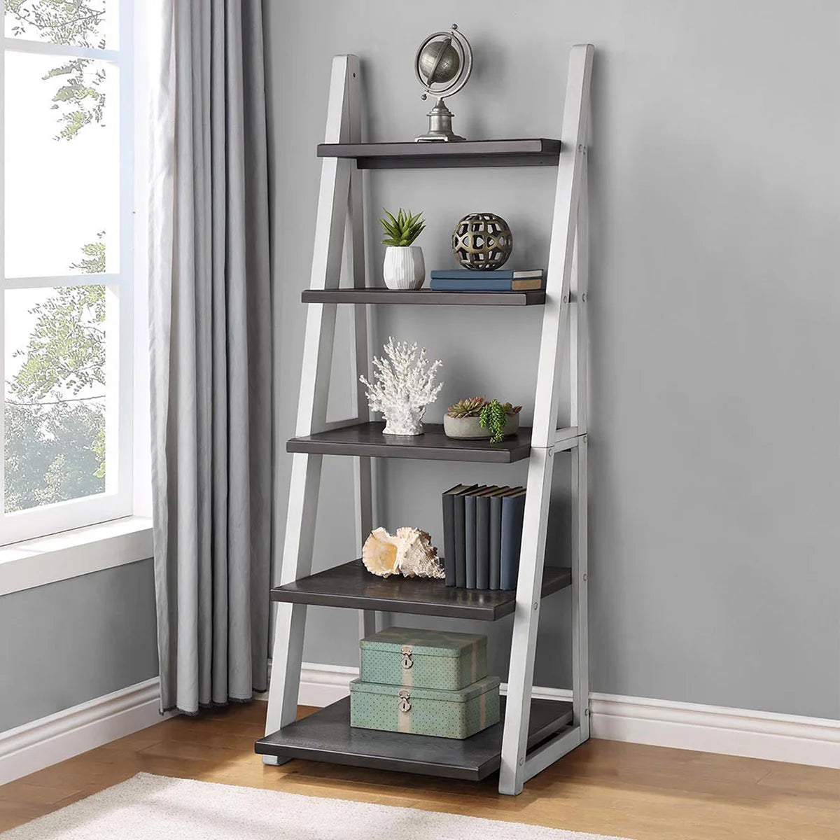 Ashlyn 72 Inch Ladder Bookcase - Retail $169