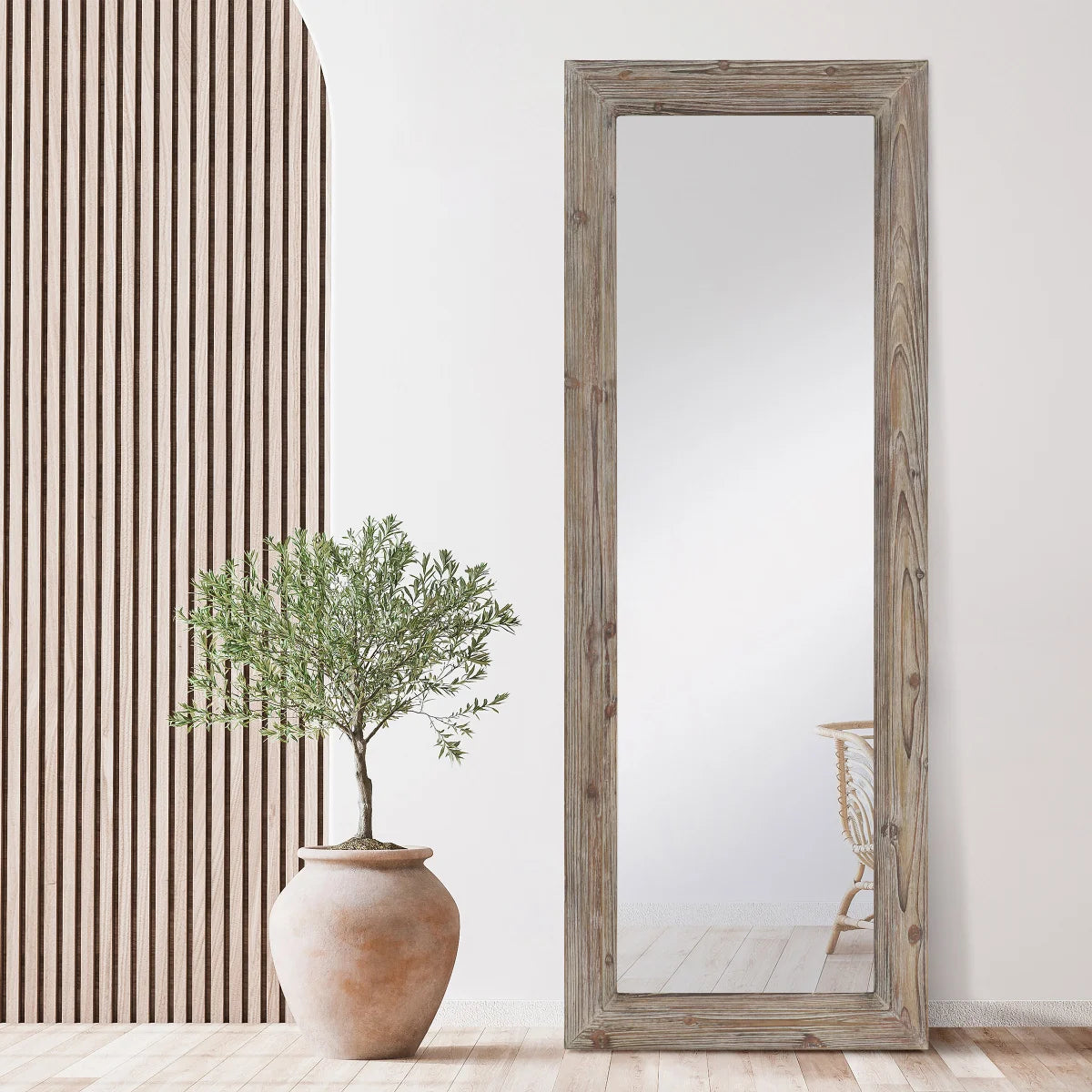 NEW - Costco - Earnest Wood Frame Floor Mirror - Retail $249