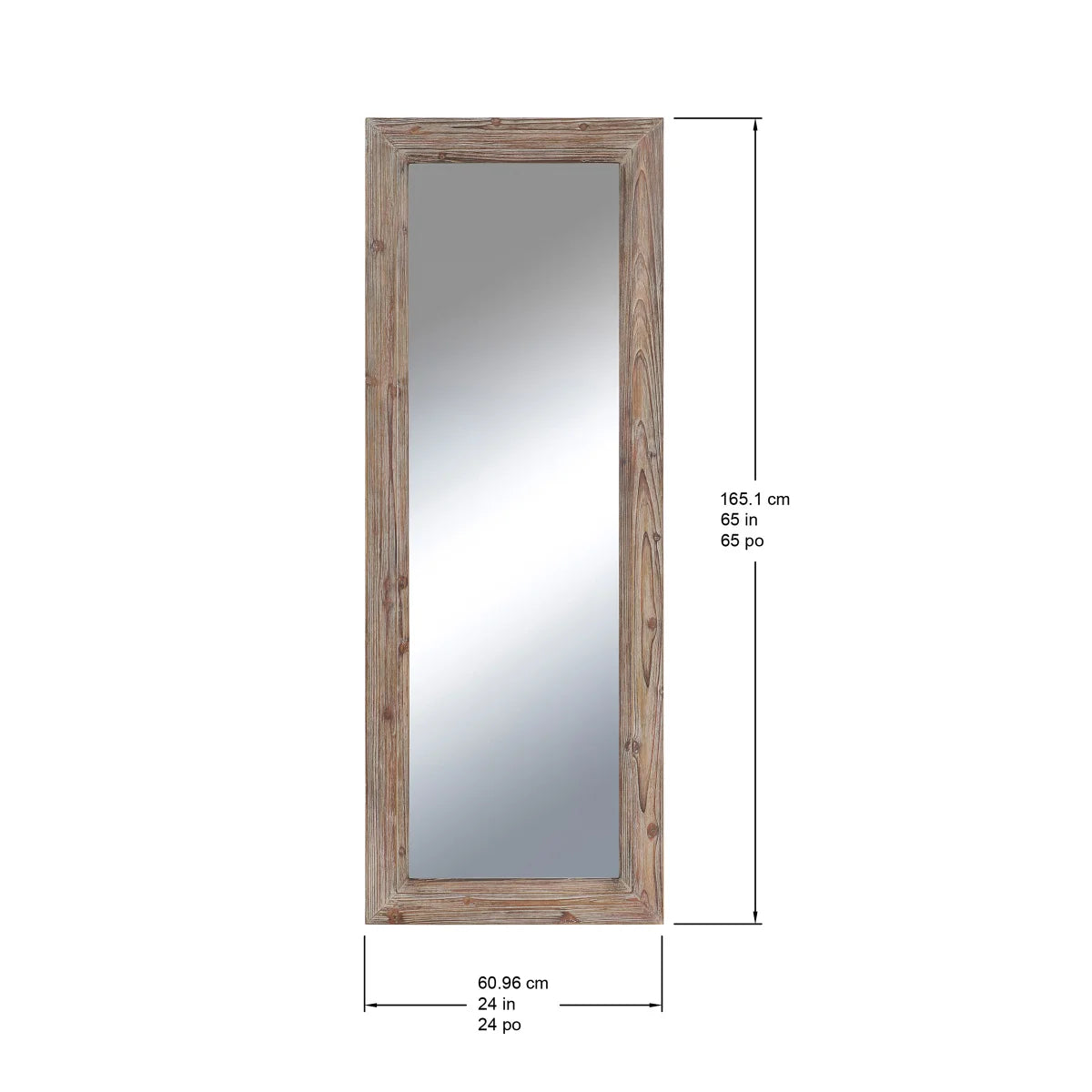 NEW - Costco - Earnest Wood Frame Floor Mirror - Retail $249