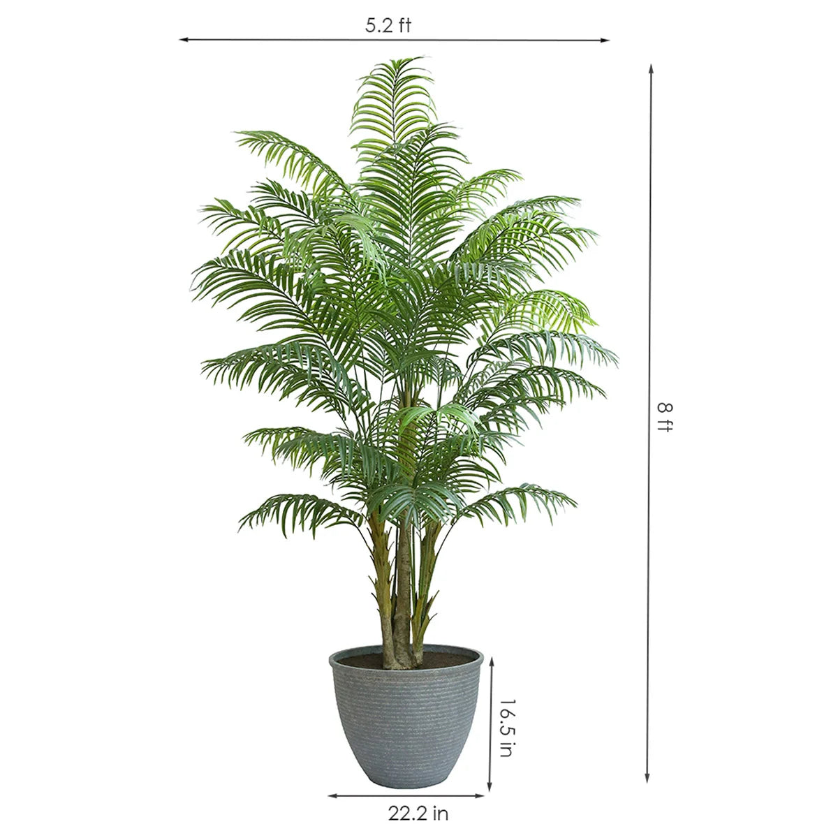 NEW - Faux 8ft Areca Palm Tree - Retail $299