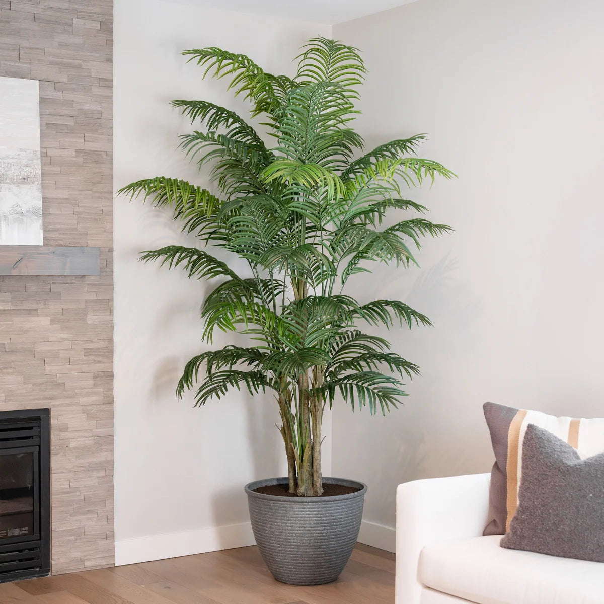 NEW - Faux 8ft Areca Palm Tree - Retail $299