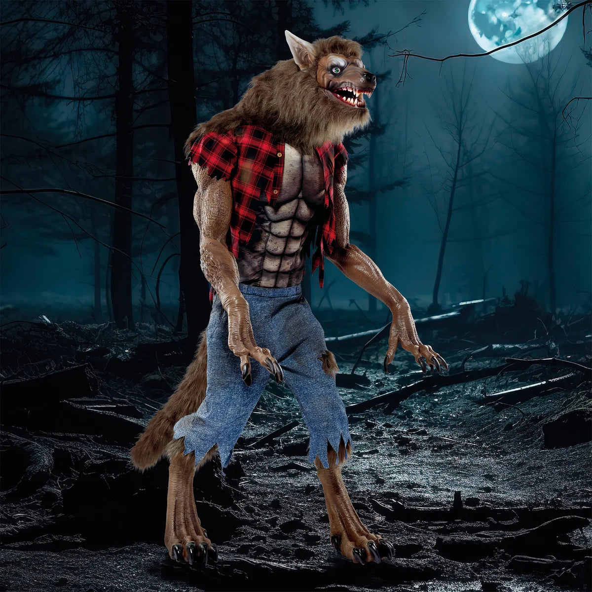 7ft Animated Werewolf with LCD Eyes - Retail $335