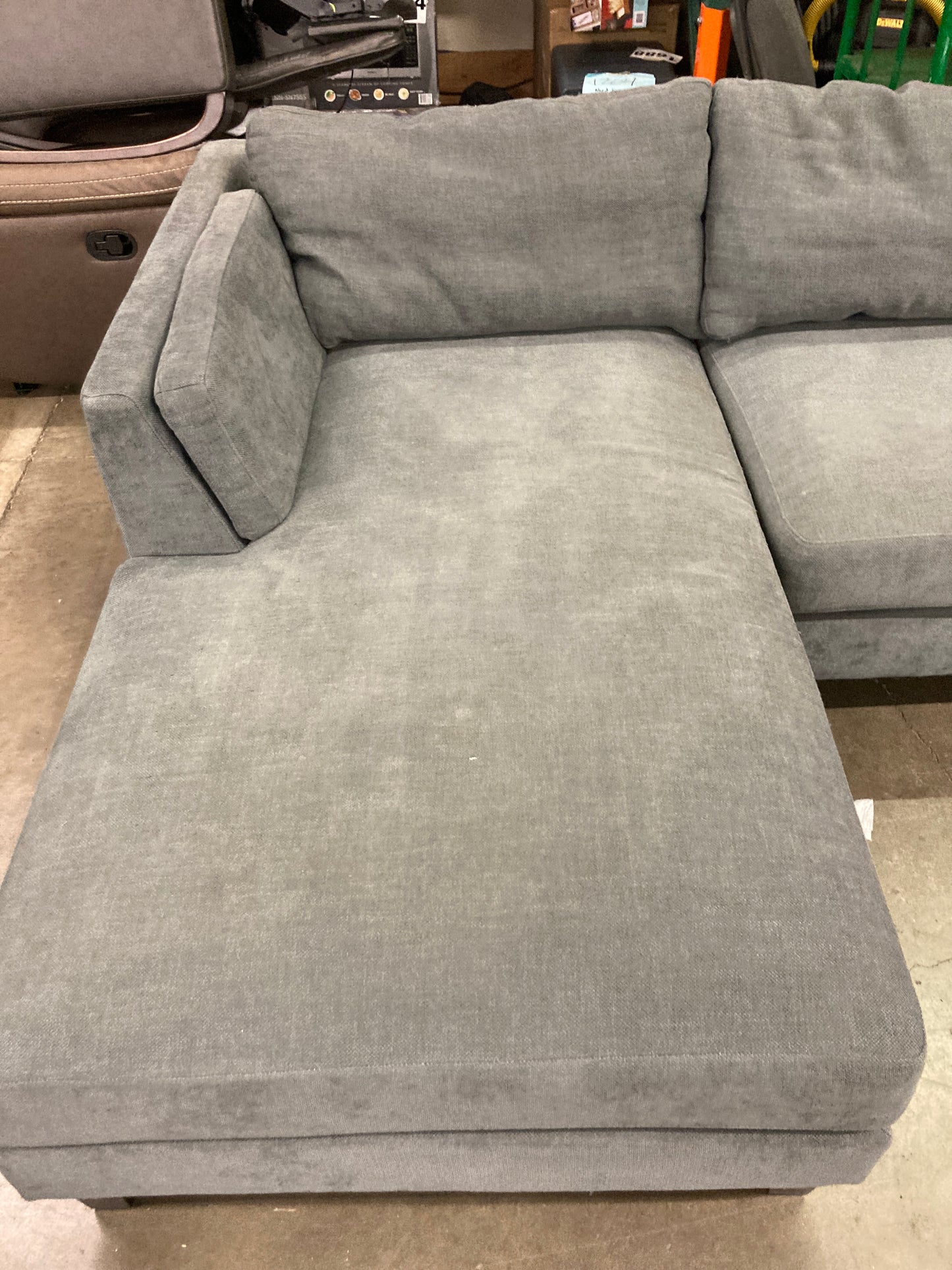 Costco - Ellery Fabric Sectional with Ottoman - Retail $799 Default Title