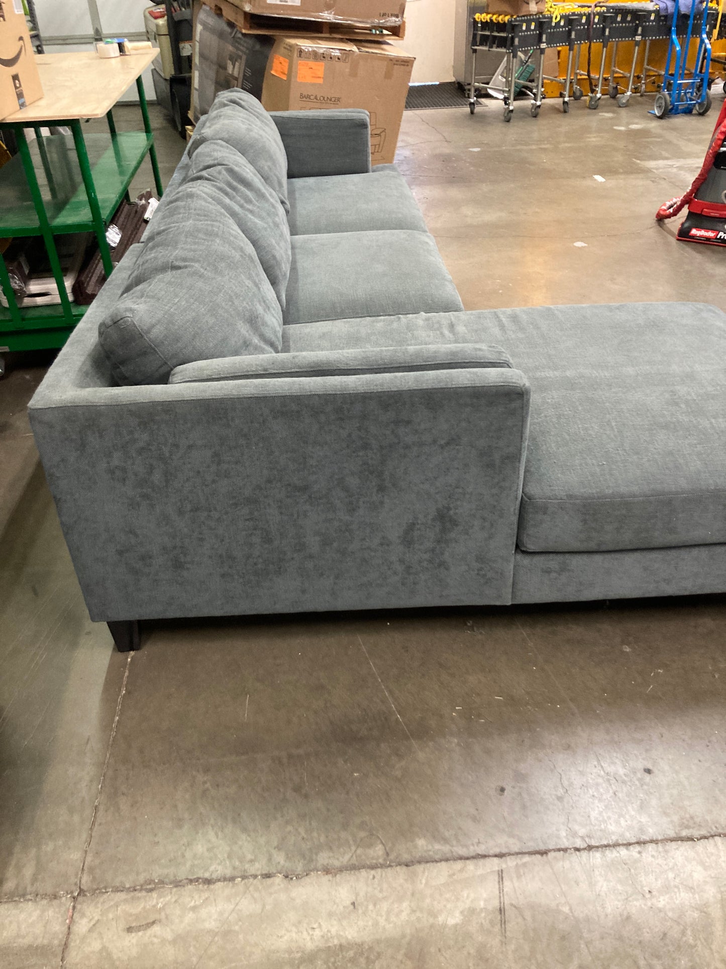 Costco - Ellery Fabric Sectional with Ottoman - Retail $799