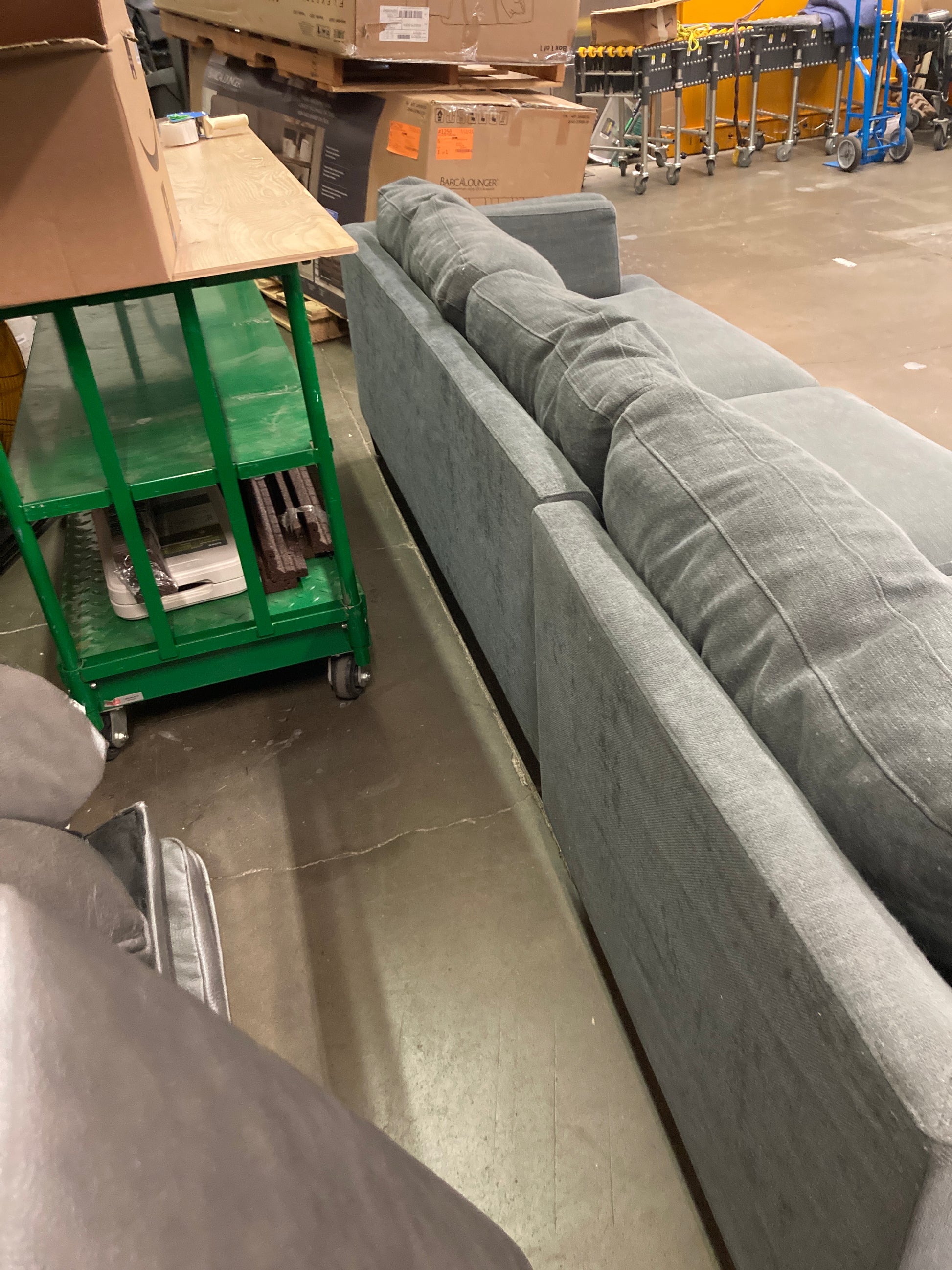 Costco - Ellery Fabric Sectional with Ottoman - Retail $799 Default Title