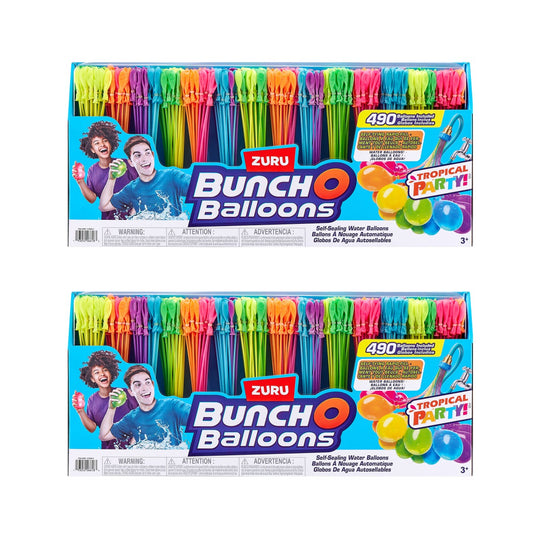 Zuru Bunch O Balloons Tropical Party Water Balloons, 2-pack Bundle - Retail $57