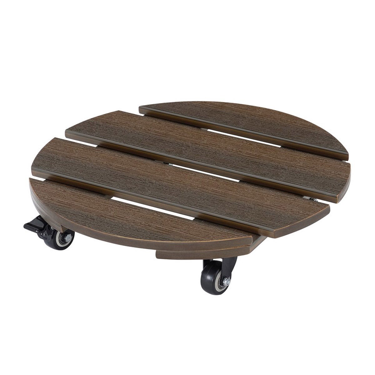Faux Wood Plant Caddy, 2-pack