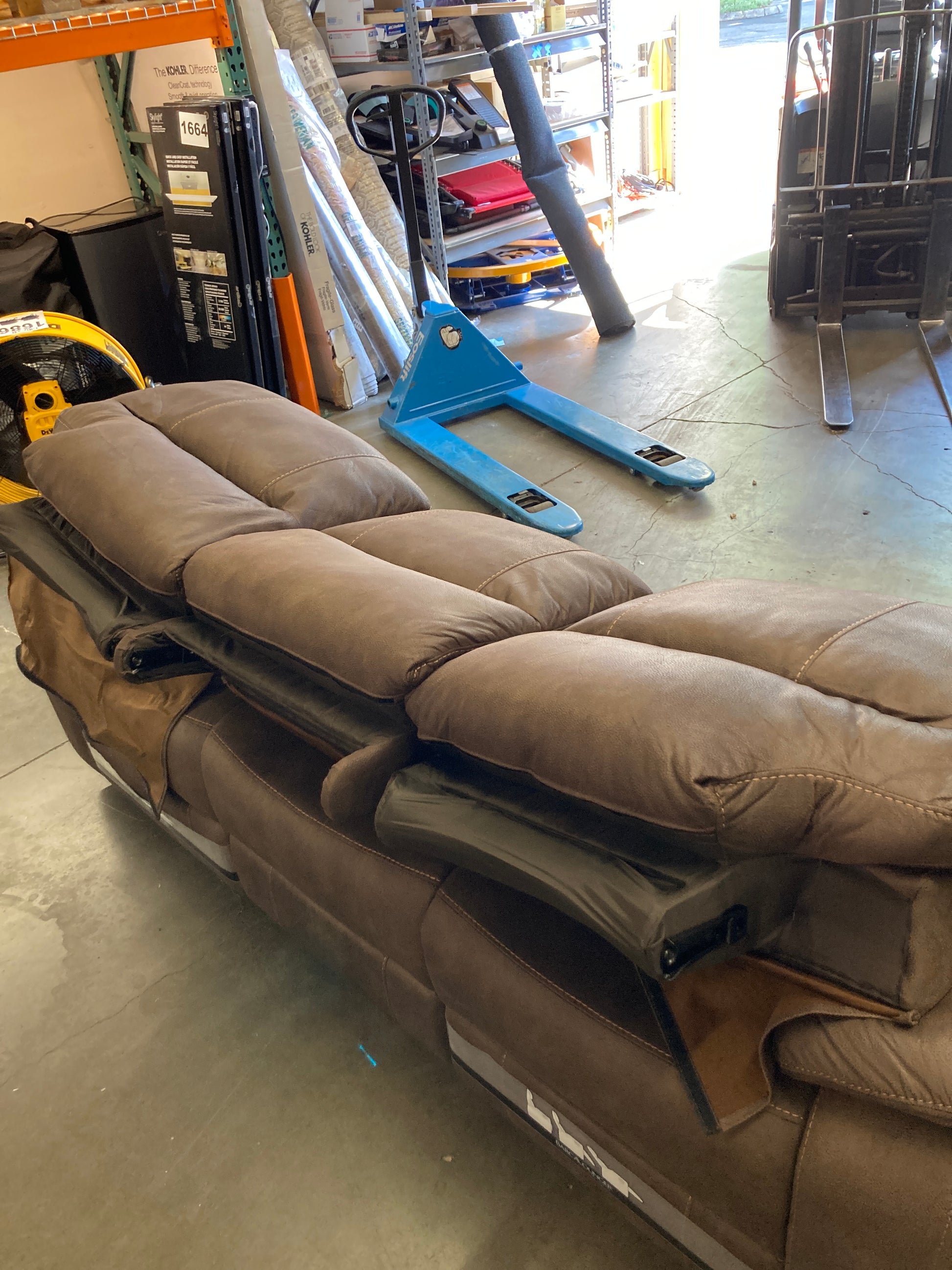 NEW - Costco - Barcalounger Henley Fabric Manual Reclining Sofa - Retail $1199 Default Title