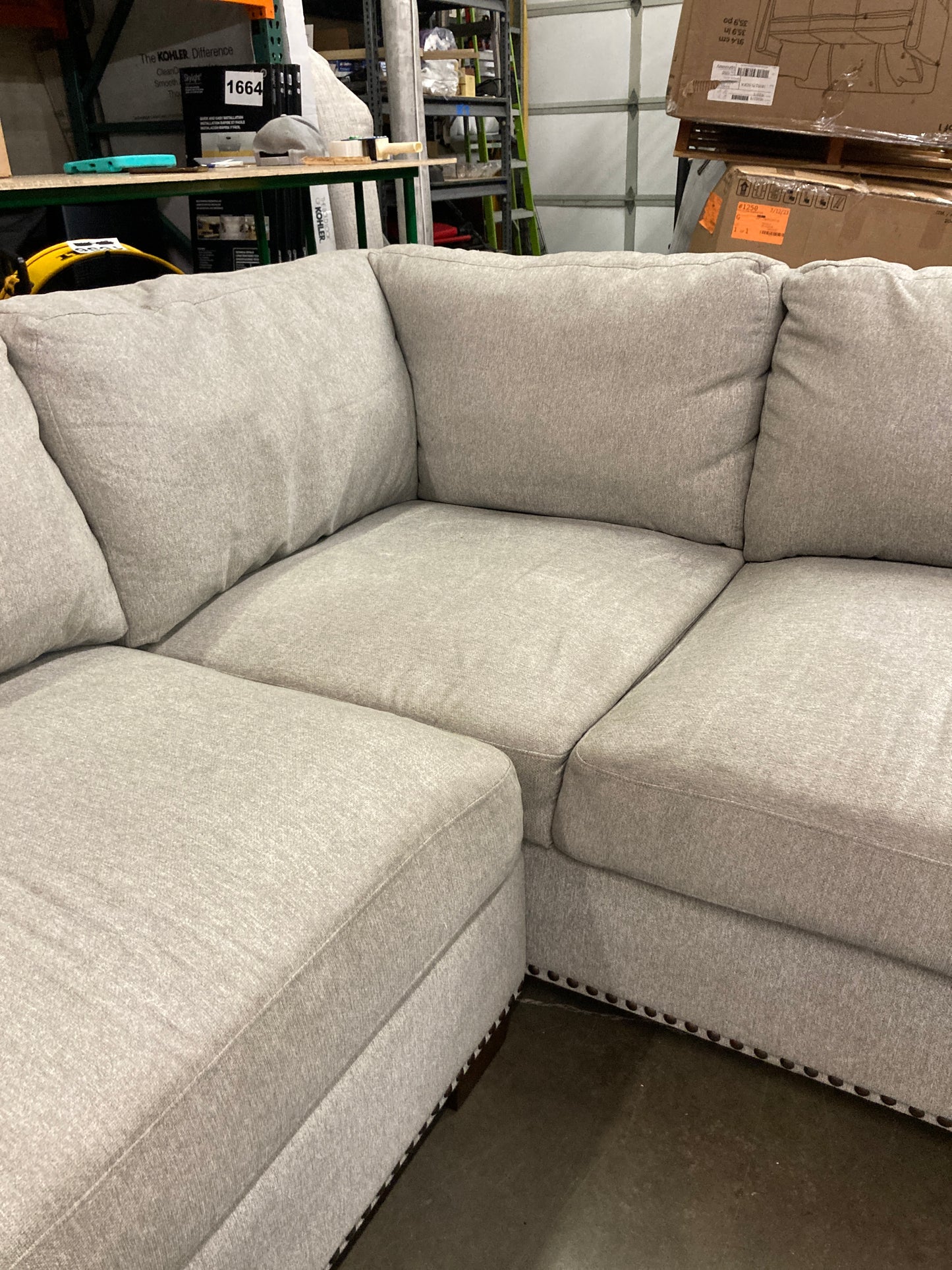 Costco - Thomasville Artesia Fabric Sectional with Ottoman - Retail $999