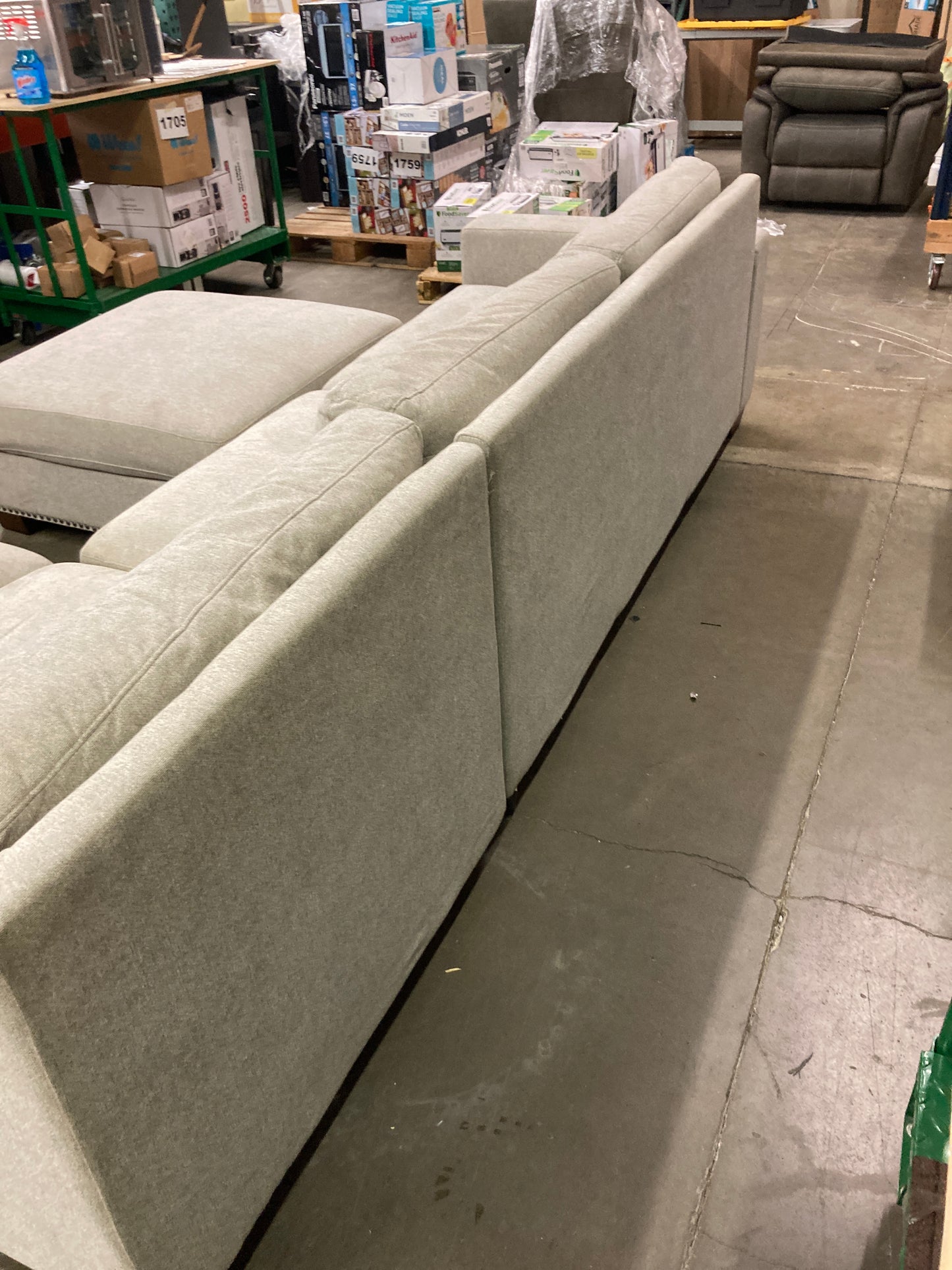 Costco - Thomasville Artesia Fabric Sectional with Ottoman - Retail $999