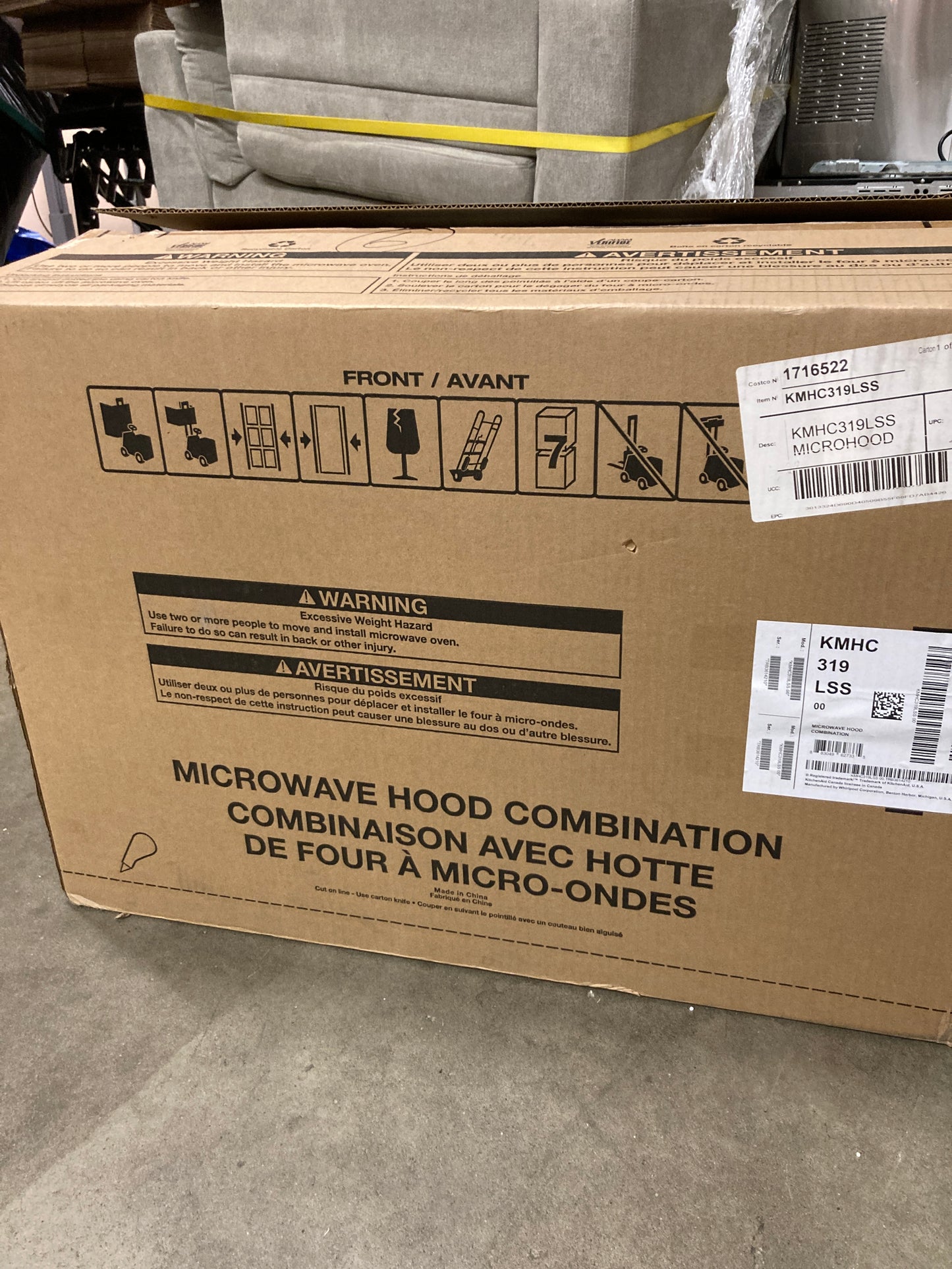 Kitchenaid 1.9 Cu. Ft. Over-the-range Convection Microwave With Air Fry Mode - Retail $799 Default Title