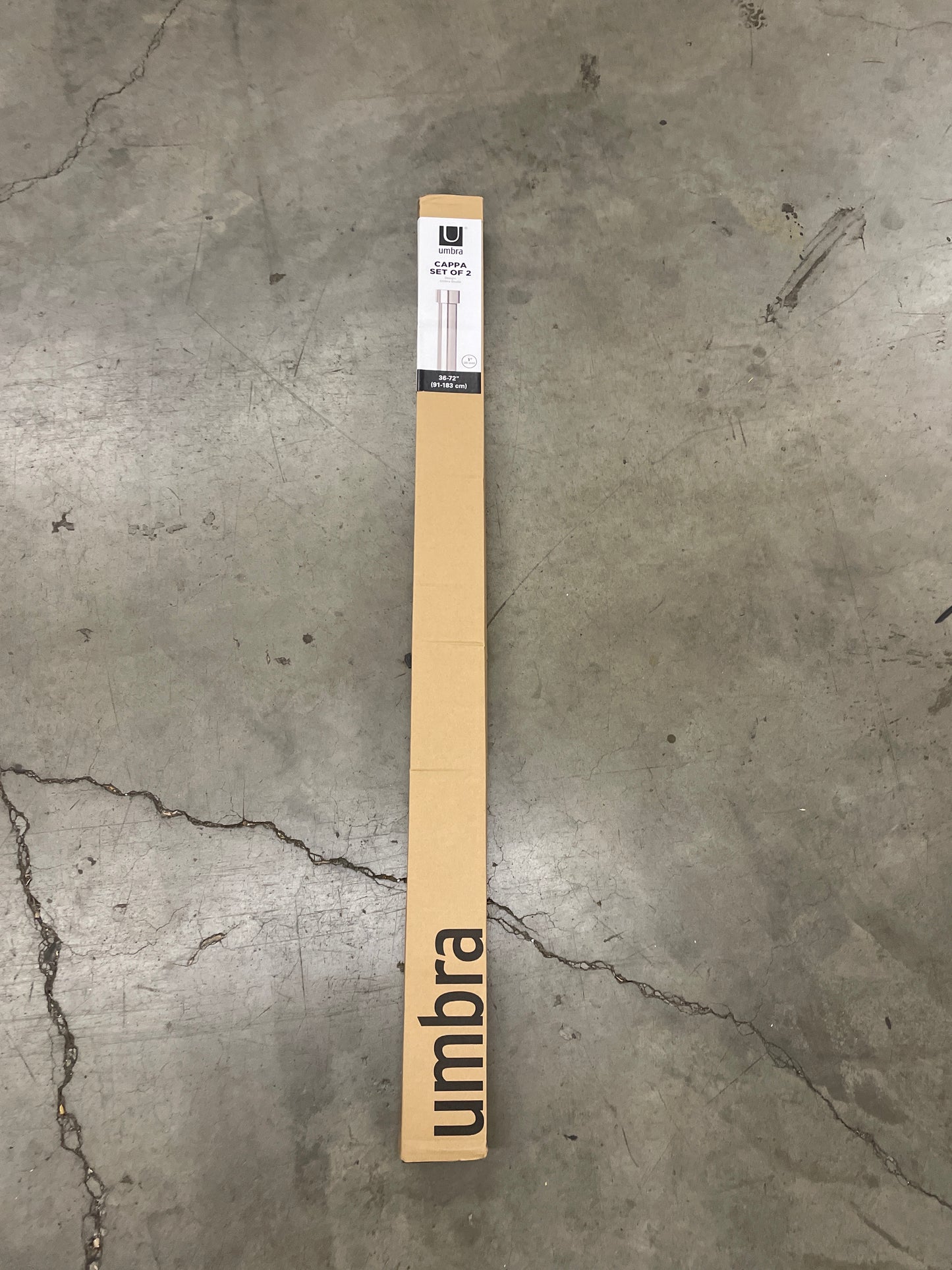 Umbra 36-72" 2-Pack Cap 1" Single Curtain Rod, Nickel