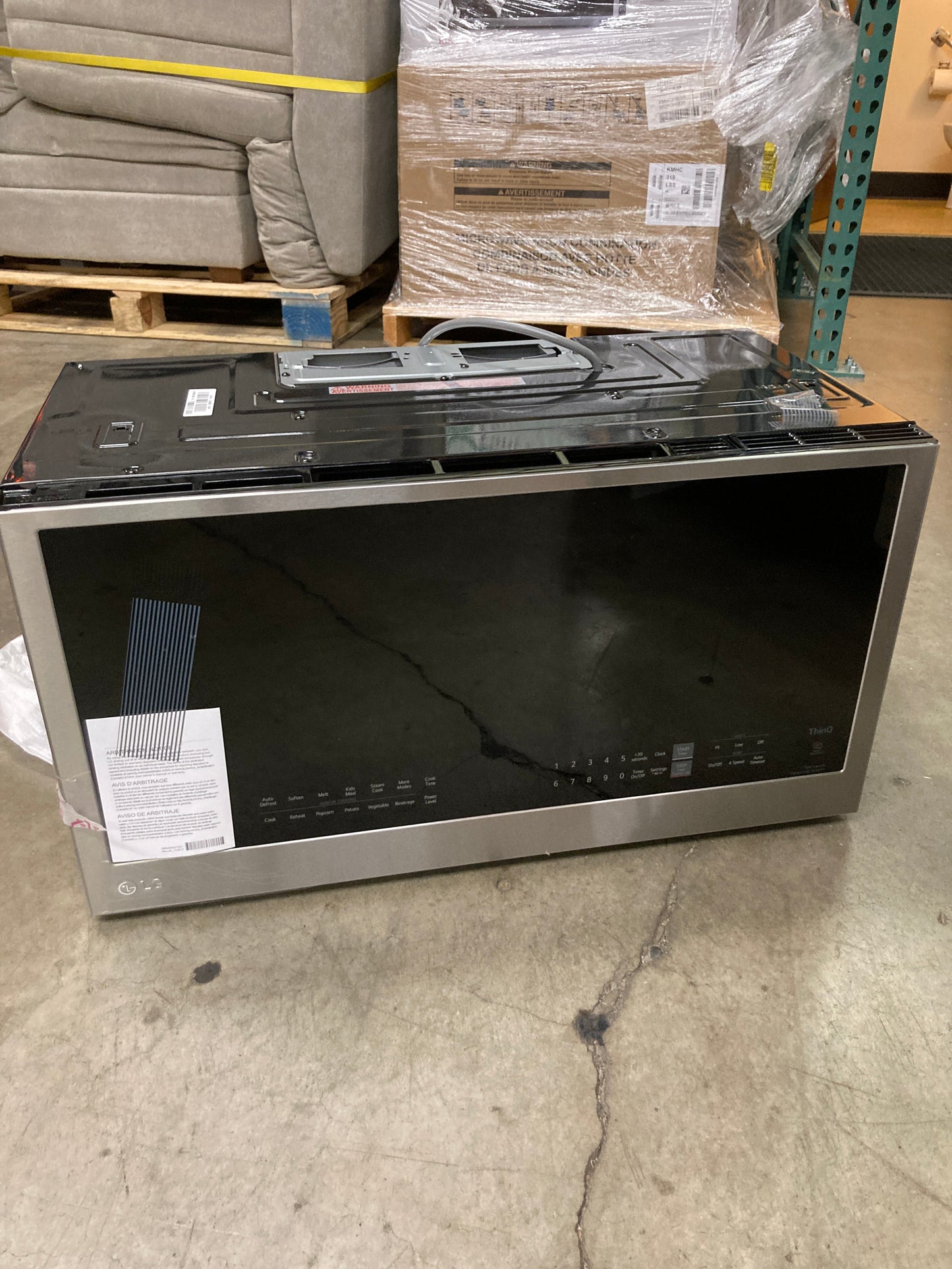 LG 2.0 cu. ft. Smart Wi-Fi Enabled Over-the-Range Microwave Oven with EasyClean - Retail $299 Default Title