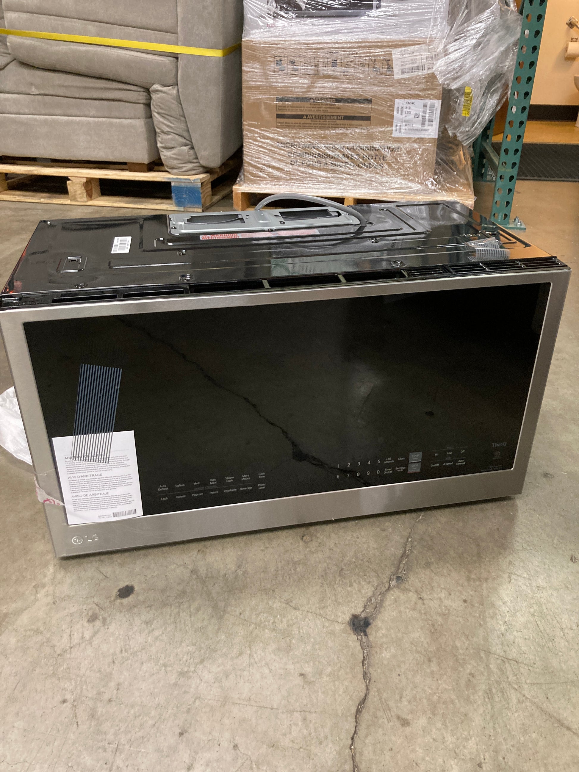 LG 2.0 cu. ft. Smart Wi-Fi Enabled Over-the-Range Microwave Oven with EasyClean - Retail $299 Default Title