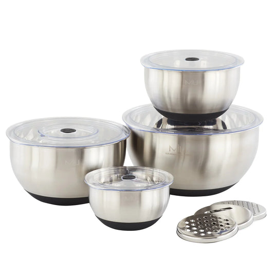 Miu Stainless Steel Mixing Bowl Set with Lids, 8 piece