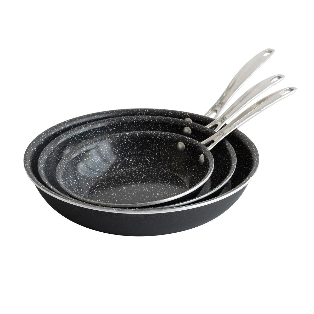 Nordic Ware Basalt Ceramic Non-Stick 3-Piece Skillet Set