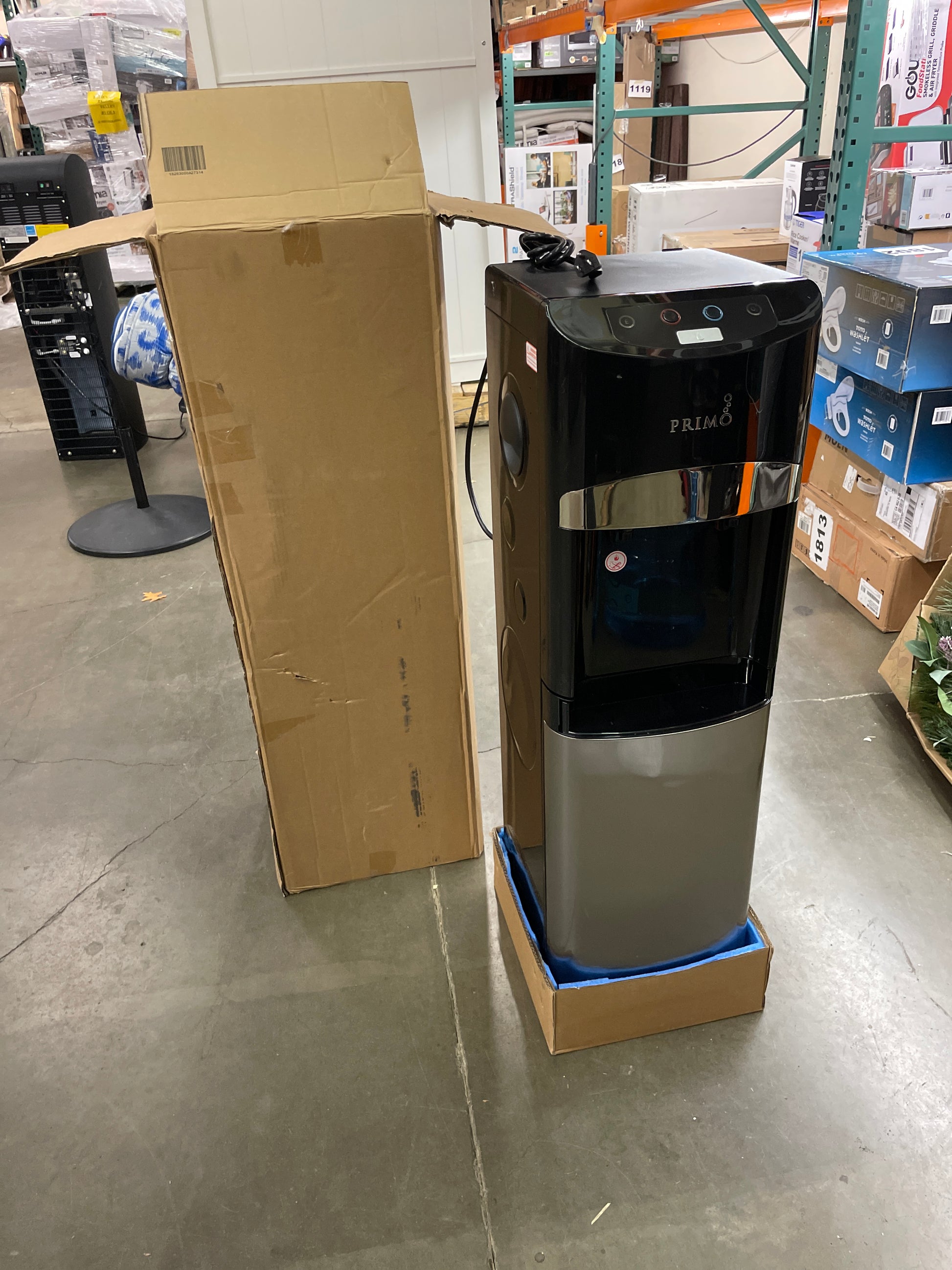 Primo Electronic Control Black & Stainless Steel Bottom Load Water Cooler - Retail $239 Default Title