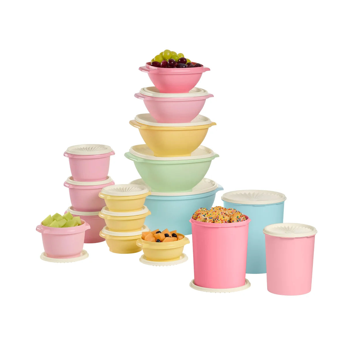 Tupperware Heritage Collection Food Storage Containers, Set of 32 - Retail $80